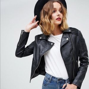 Barney’s Originals leather biker jacket